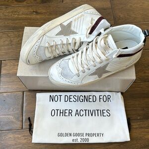 NEW GOLDEN GOOSE Exclusive White Mid Star Sneakers 38 EUR 8 US